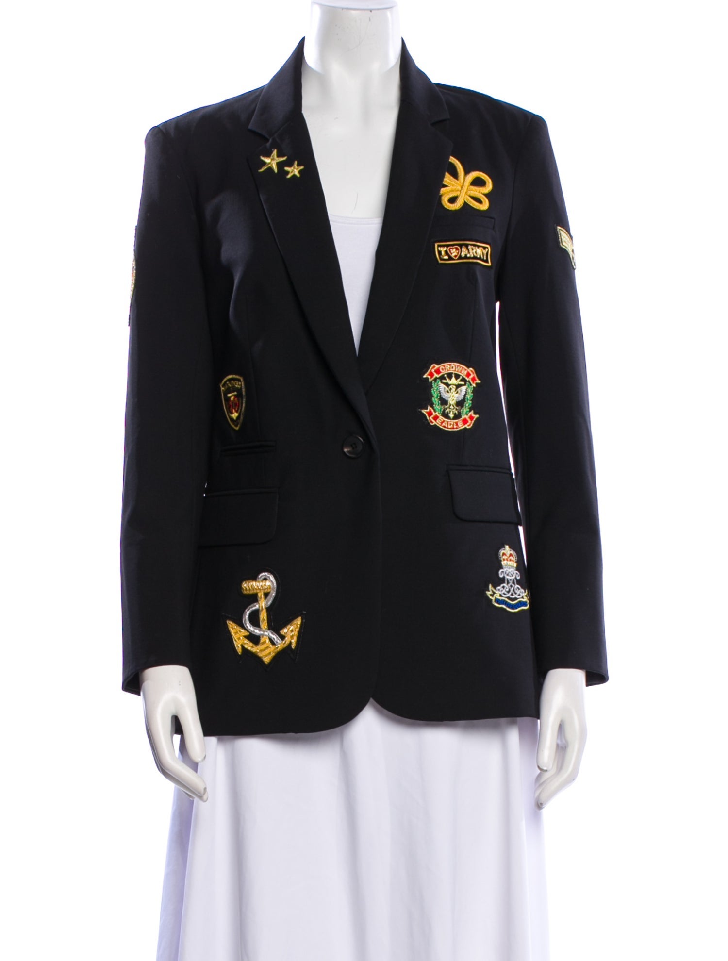 Veronica Beard Virgin Wool Graphic Print Blazer