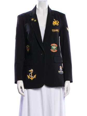 Veronica Beard Virgin Wool Graphic Print Blazer