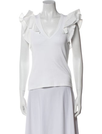 Veronica Beard V-Neck Sleeveless Top