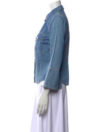 Veronica Beard Three-Quarter Sleeve Button-Up Top