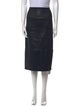 Veronica Beard Lamb Leather Knee-Length Skirt
