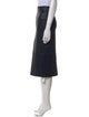 Veronica Beard Lamb Leather Knee-Length Skirt