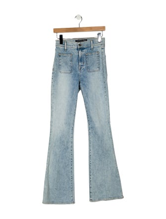 Veronica Beard Mid-Rise Wide Leg Jeans