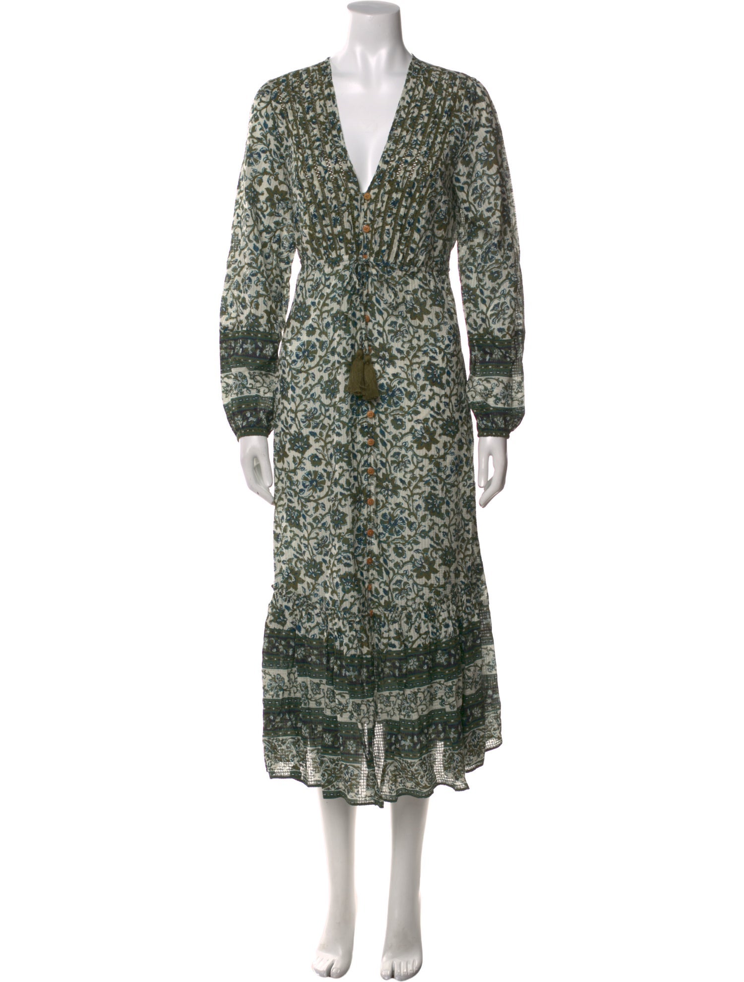 Veronica Beard Floral Print Long Dress