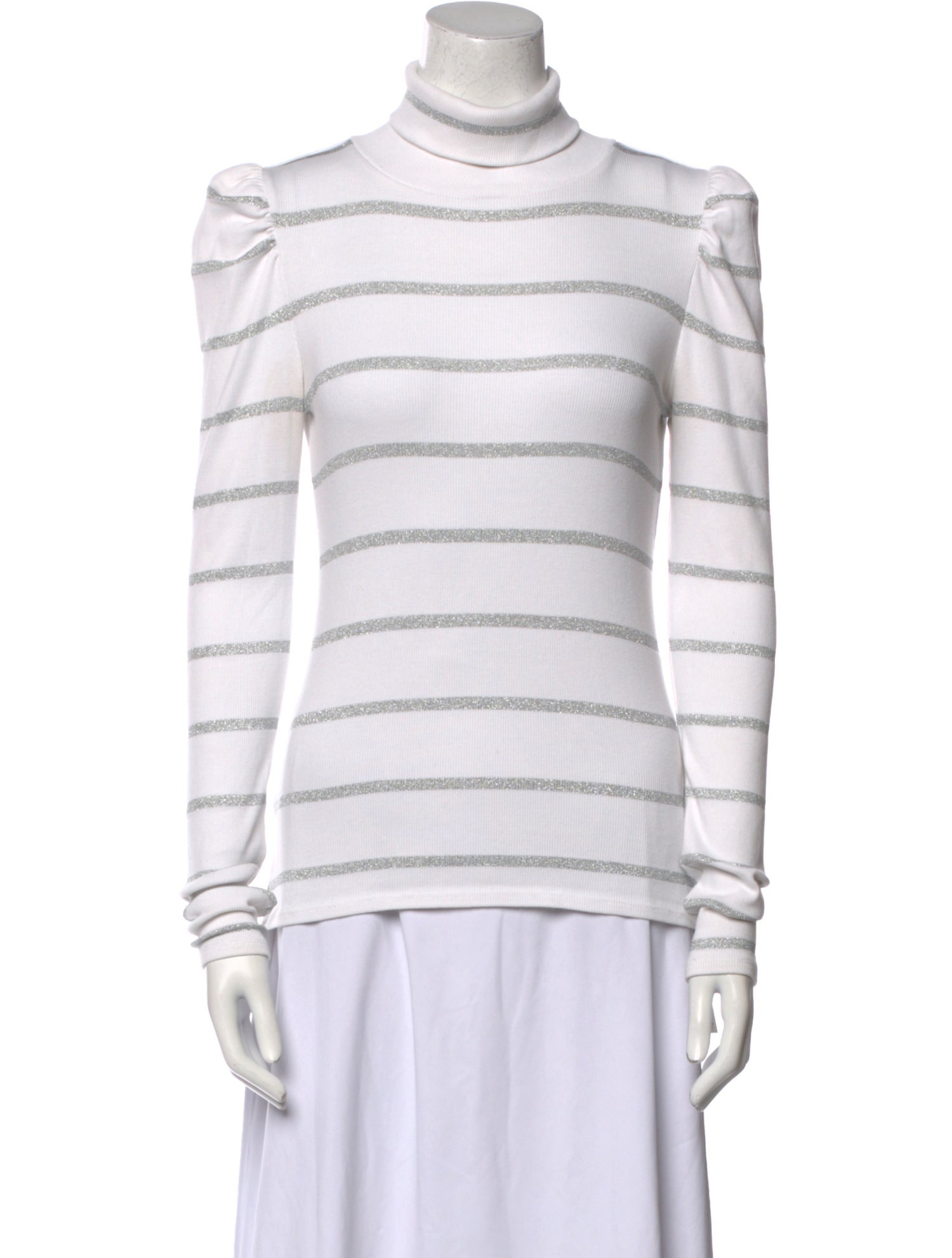 Veronica Beard Striped Turtleneck Top