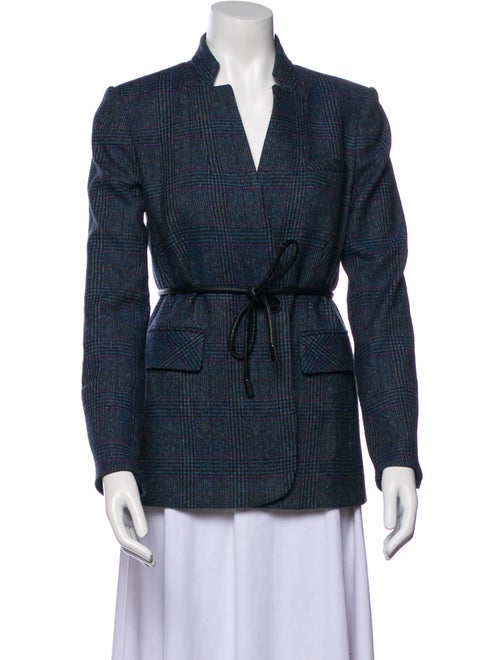 Veronica Beard Wool Houndstooth Print Blazer
