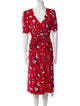 Veronica Beard Floral Print Midi Length Dress