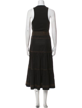 Veronica Beard Crew Neck Long Dress