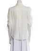 Veronica Beard Silk Three-Quarter Sleeve Button-Up Top