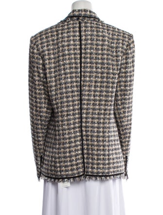 Veronica Beard Plaid Print Blazer