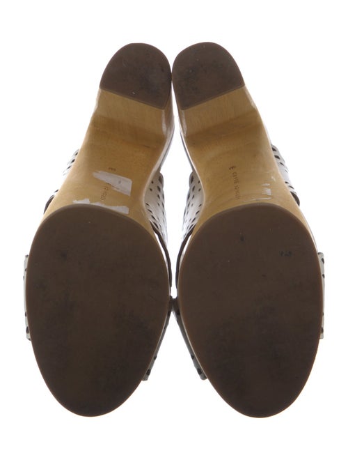 Veronica Beard Leather Lasercut Accents Slides