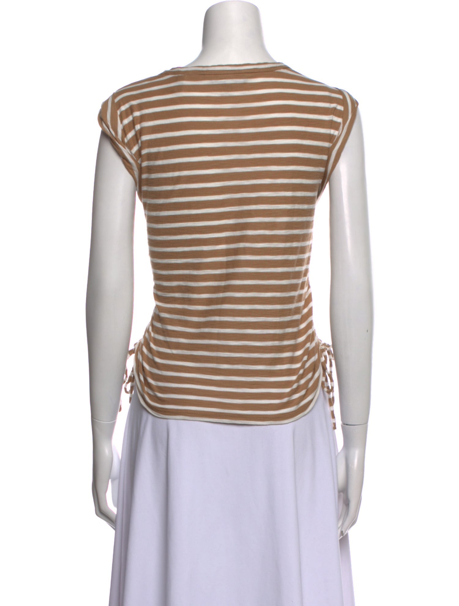 Veronica Beard Striped Scoop Neck T-Shirt