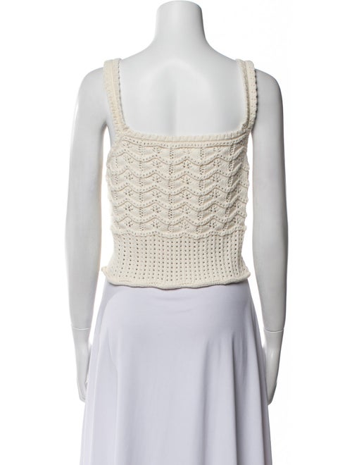 Veronica Beard Printed V-Neck Crop Top