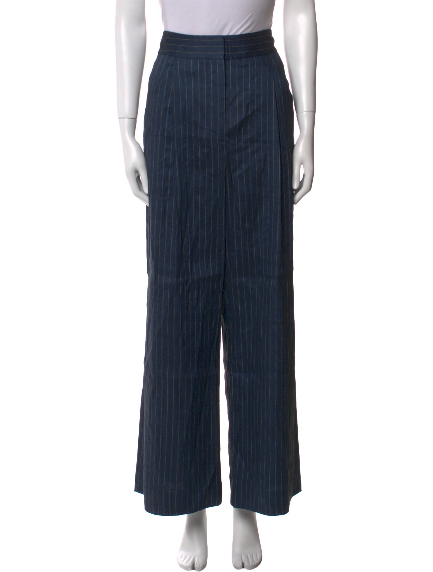 Veronica Beard Striped Wide Leg Pants