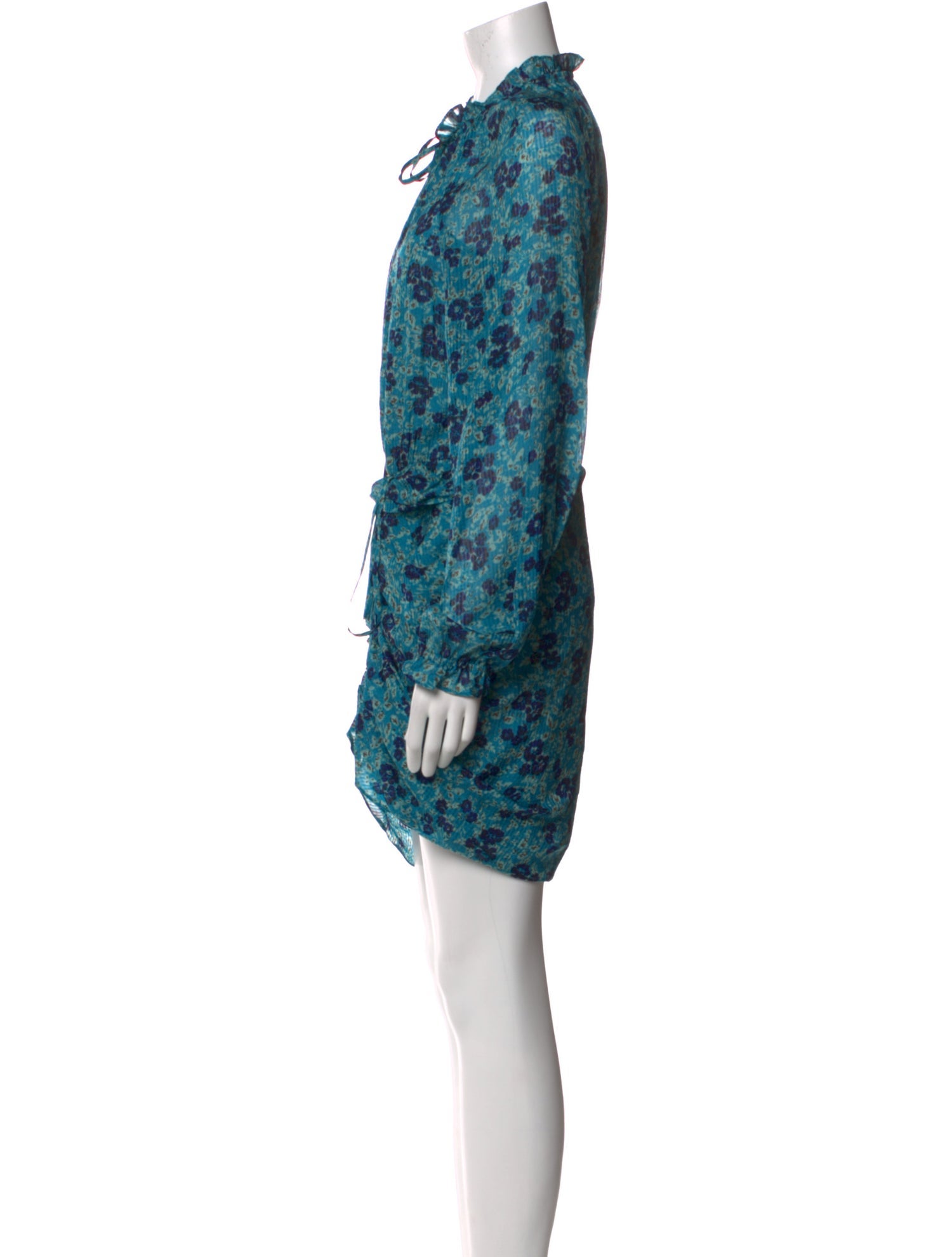 Veronica Beard Silk Midi Length Dress Blue Dresses, Clothing