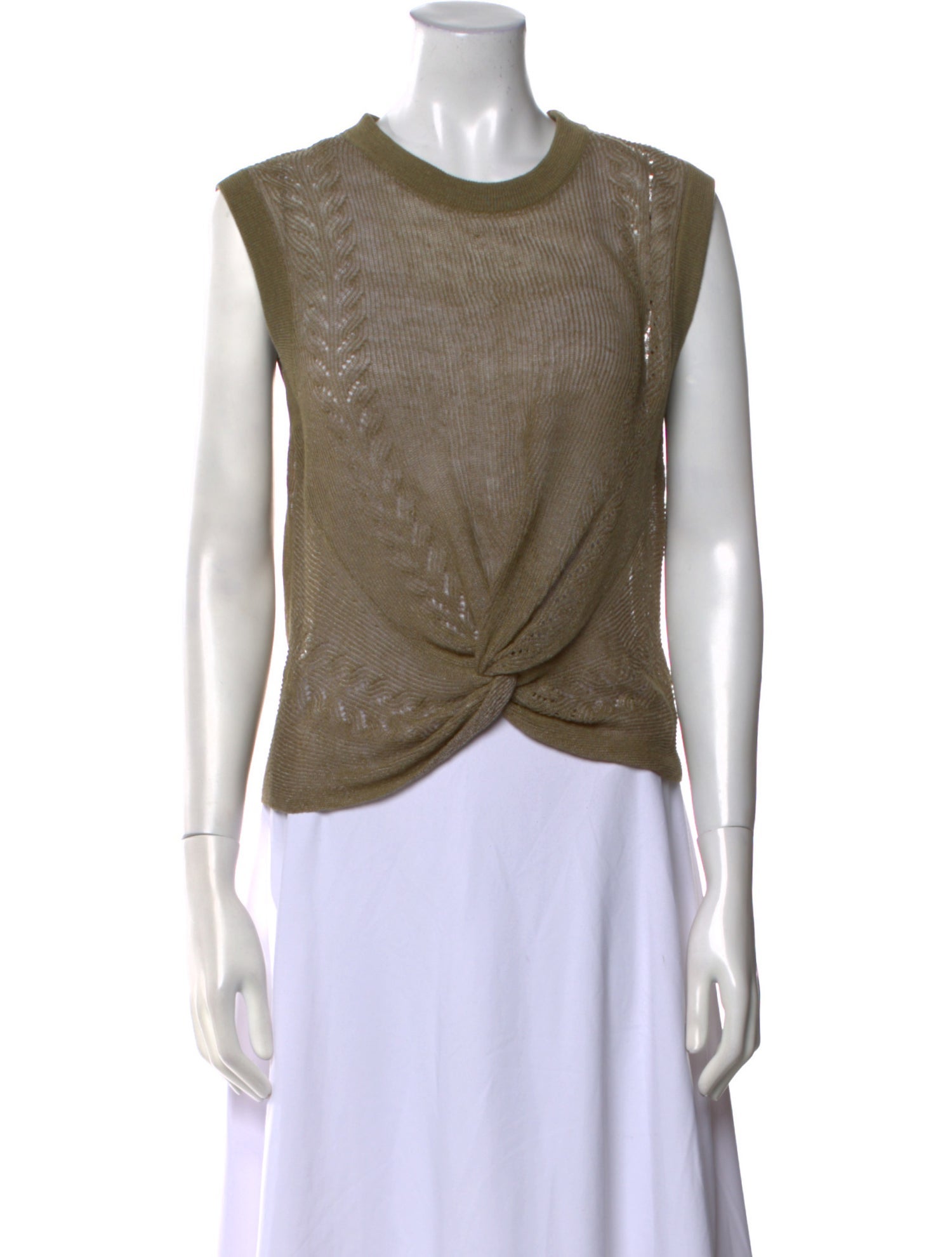 Veronica Beard Linen Scoop Neck Top