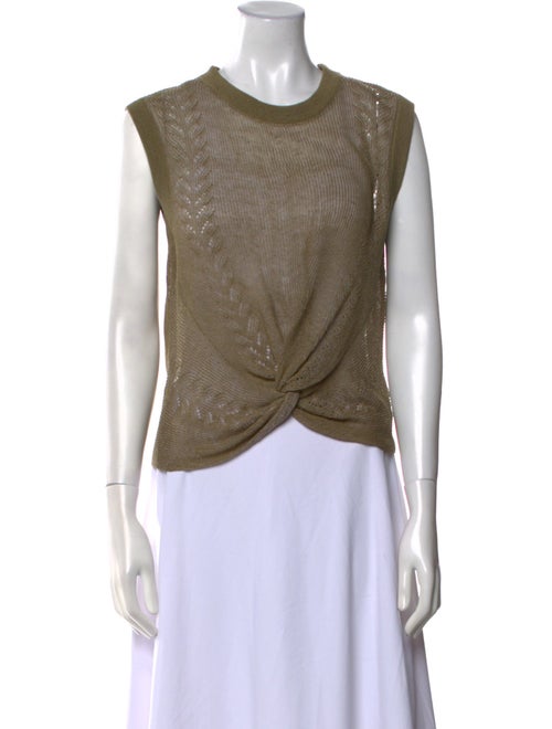 Veronica Beard Linen Scoop Neck Top