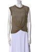 Veronica Beard Linen Scoop Neck Top