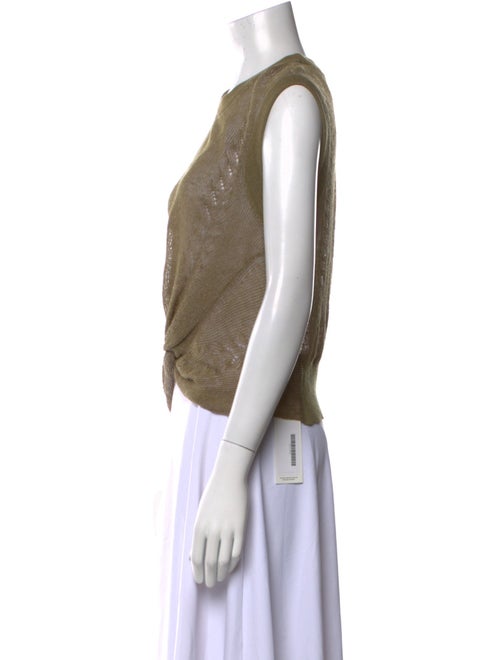 Veronica Beard Linen Scoop Neck Top