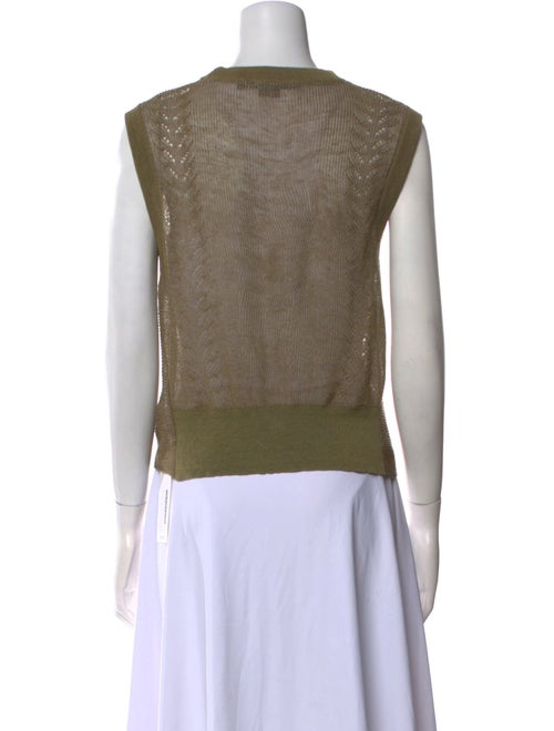 Veronica Beard Linen Scoop Neck Top