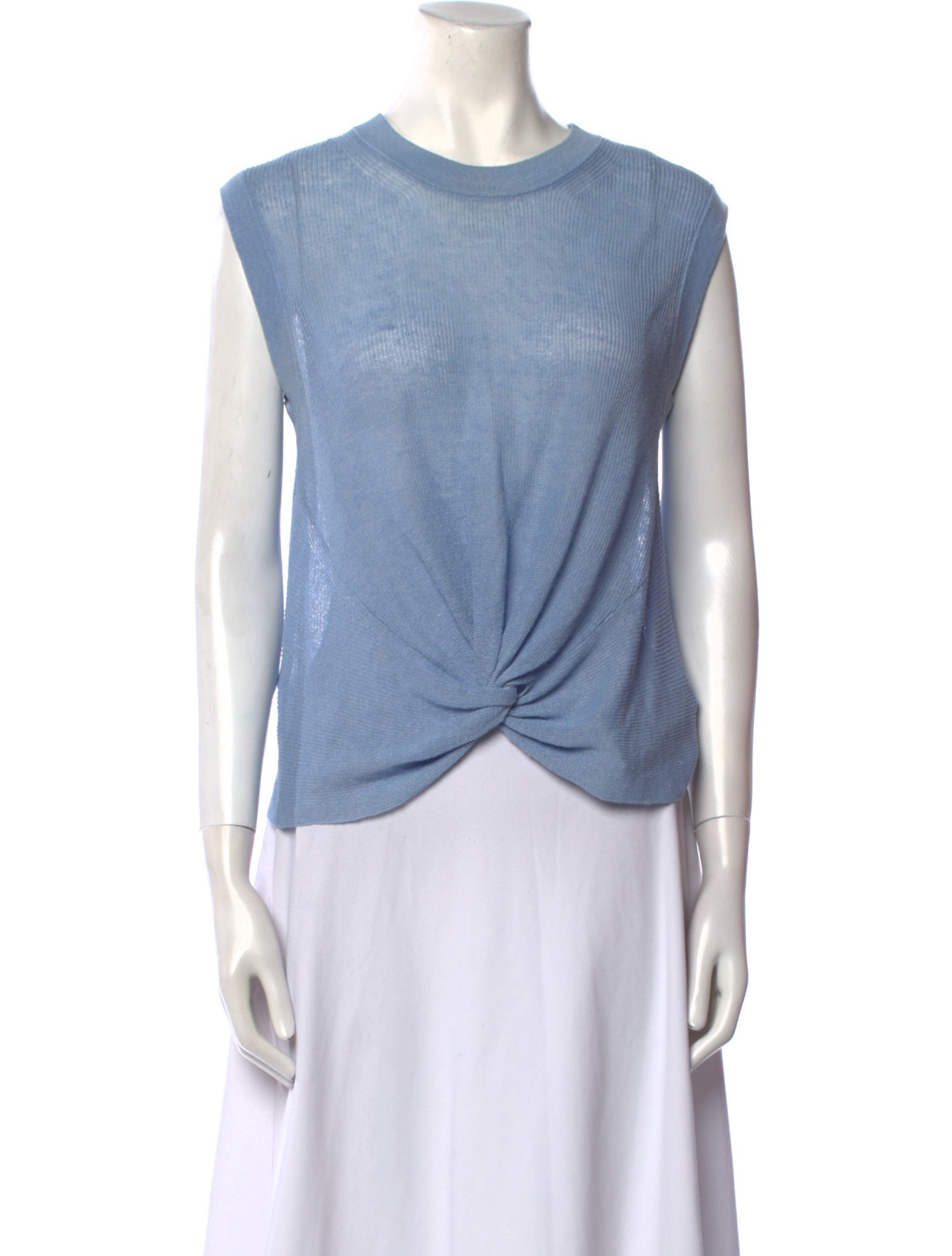 Veronica Beard Linen Crew Neck Top