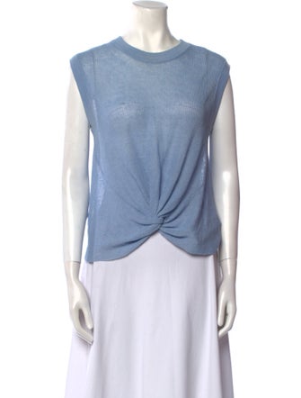 Veronica Beard Linen Crew Neck Top