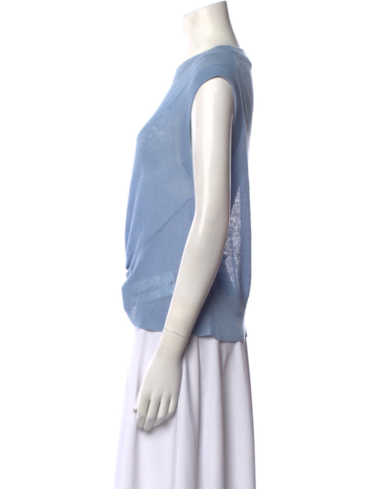 Veronica Beard Linen Crew Neck Top