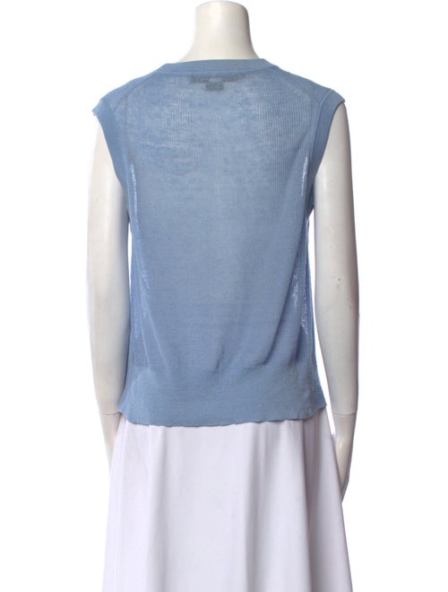 Veronica Beard Linen Crew Neck Top
