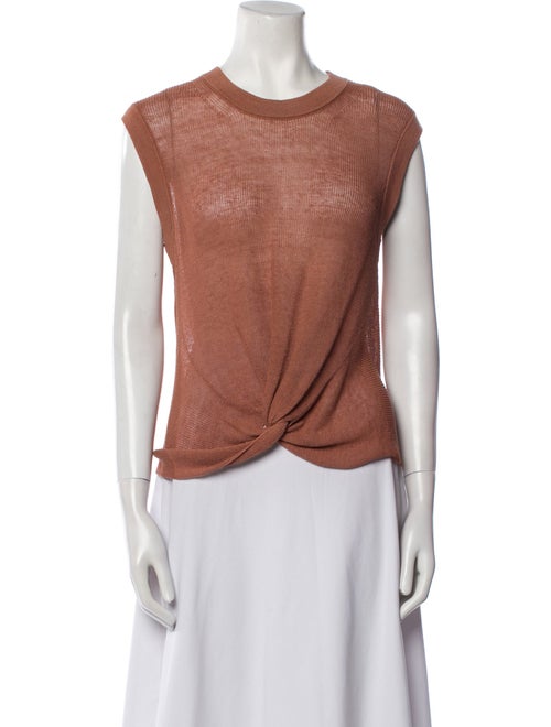 Veronica Beard Linen Crew Neck Top