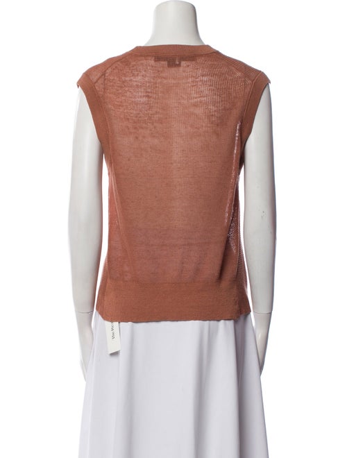 Veronica Beard Linen Crew Neck Top