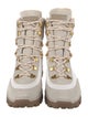Veronica Beard Leather Colorblock Pattern Lace-Up Boots