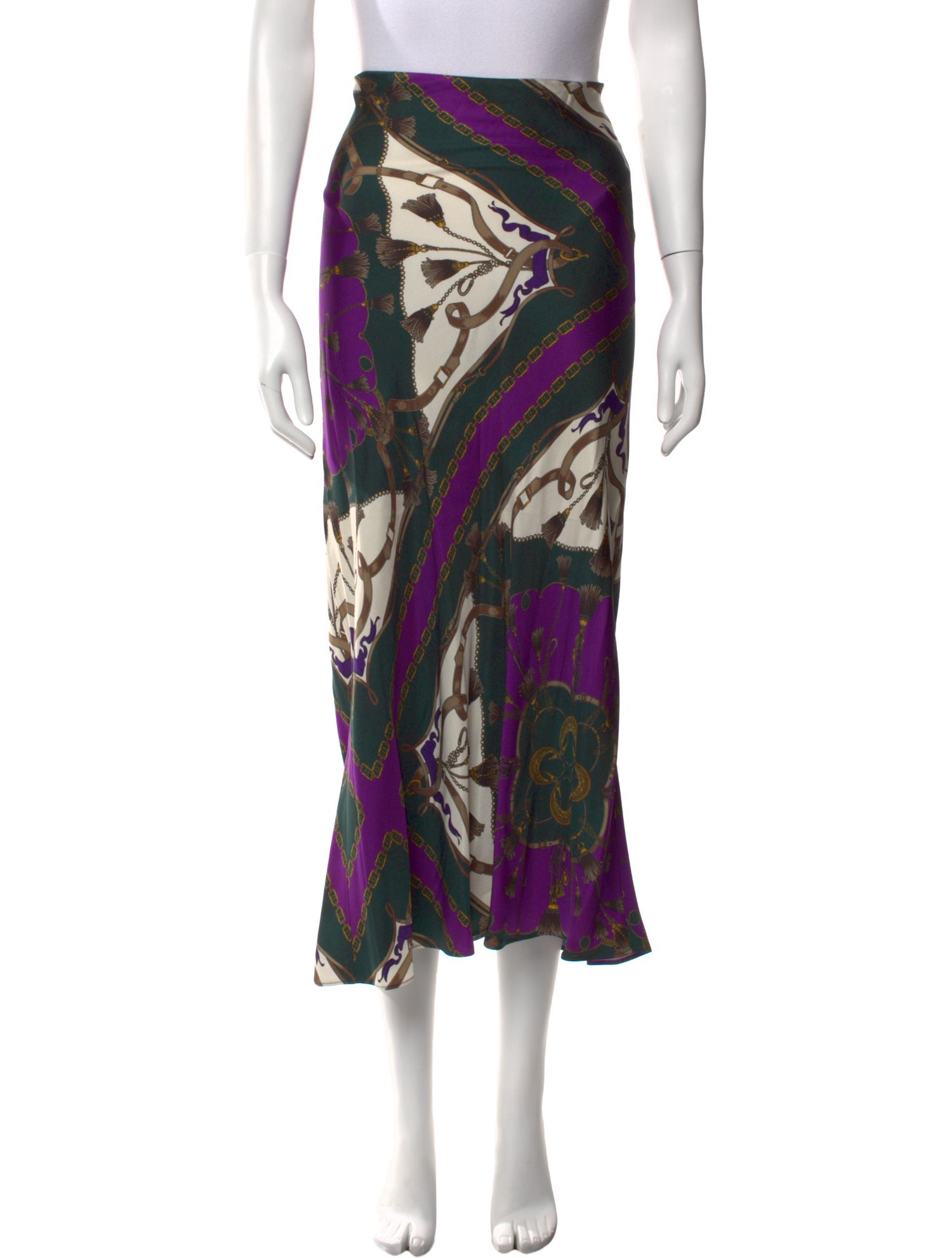 Veronica Beard Printed Midi Length Skirt