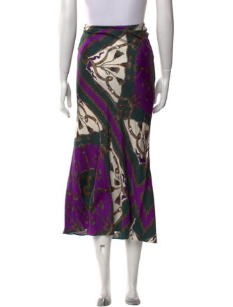 Veronica Beard Printed Midi Length Skirt