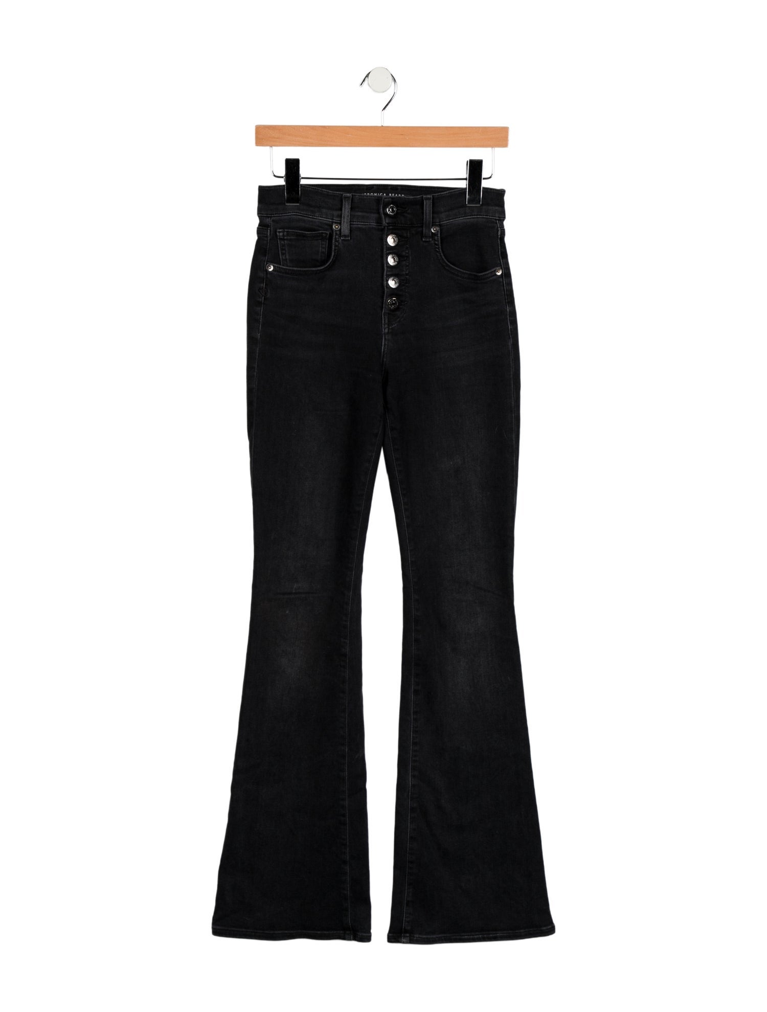 Veronica Beard Mid-Rise Wide Leg Jeans