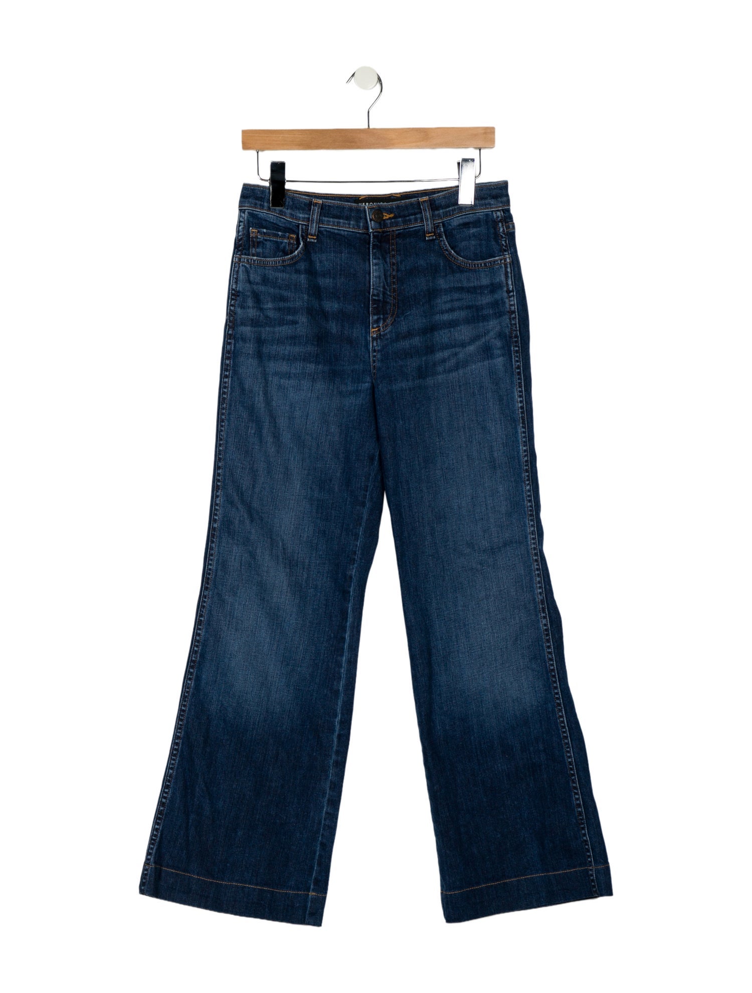 Veronica Beard Mid-Rise Wide Leg Jeans