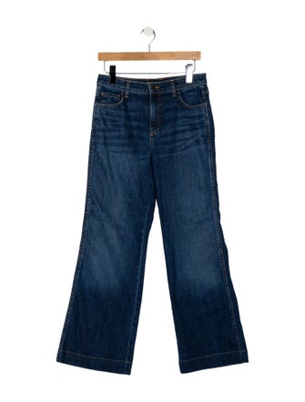 Veronica Beard Mid-Rise Wide Leg Jeans