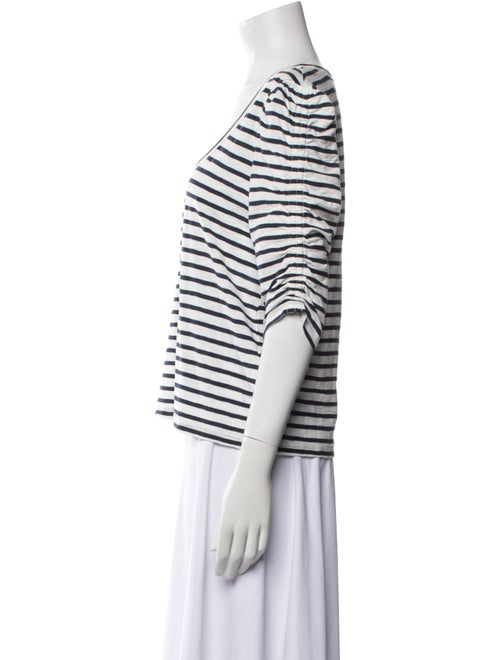 Veronica Beard Striped Scoop Neck T-Shirt