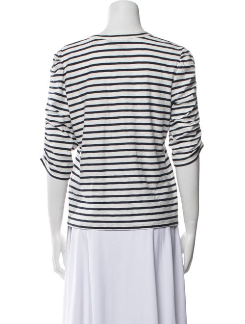 Veronica Beard Striped Scoop Neck T-Shirt