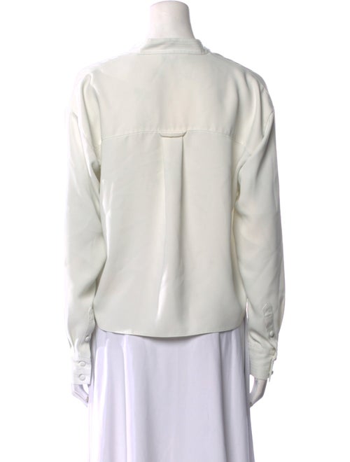 Veronica Beard V-Neck Long Sleeve Crop Top