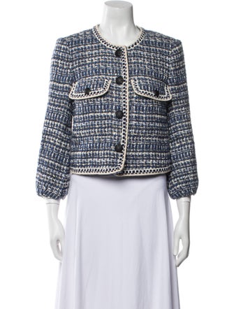 Veronica Beard Tweed Pattern Evening Jacket