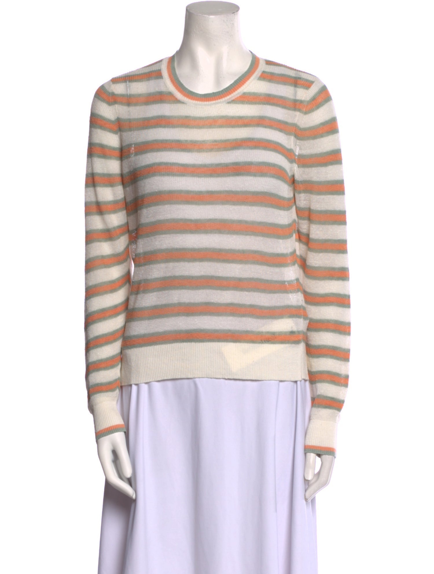 Veronica Beard Linen Striped Sweater