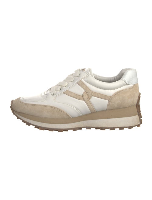 Veronica Beard Leather Colorblock Pattern Sneakers