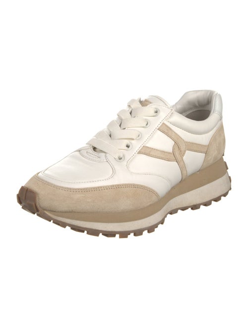 Veronica Beard Leather Colorblock Pattern Sneakers
