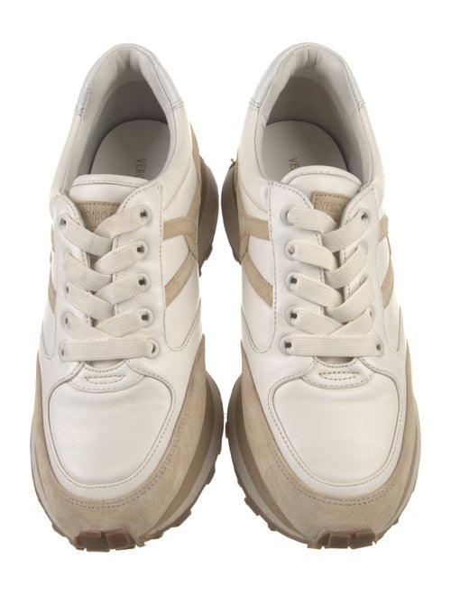 Veronica Beard Leather Colorblock Pattern Sneakers