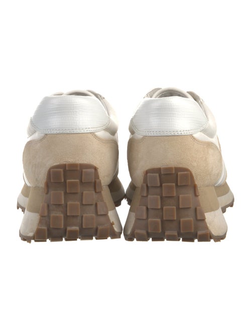 Veronica Beard Leather Colorblock Pattern Sneakers