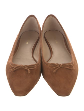 Veronica Beard Suede Bow Accents Ballet Flats