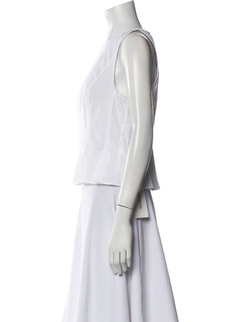 Veronica Beard Bateau Neckline Sleeveless Crop Top