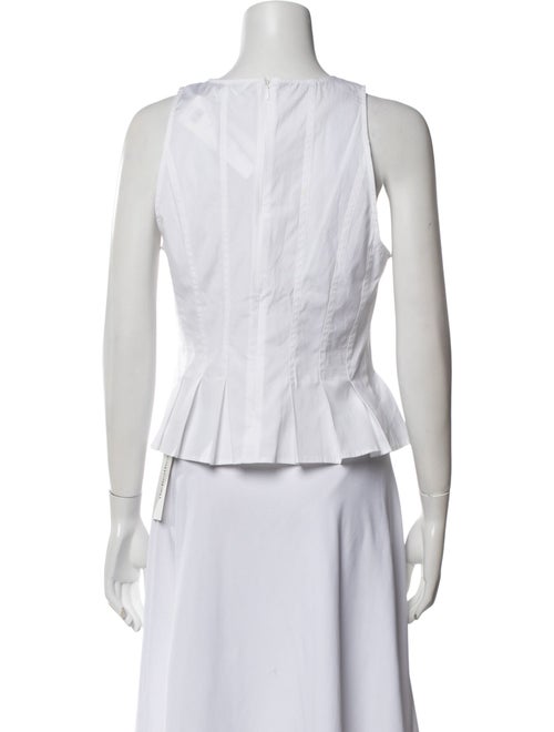 Veronica Beard Bateau Neckline Sleeveless Crop Top