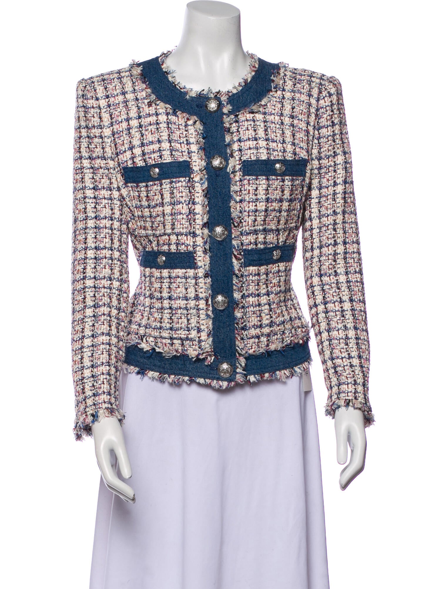 Veronica Beard Tweed Pattern Evening Jacket