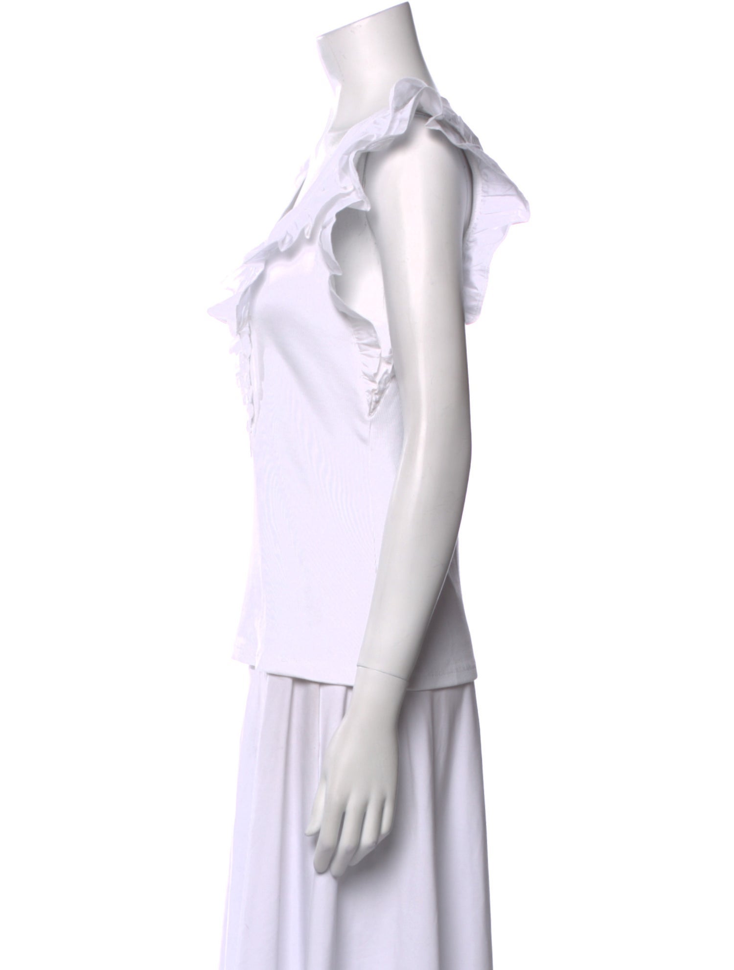 Veronica Beard V-Neck Short Sleeve Top